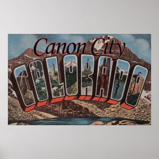 Canon City, Colorado - grote lettertjes Poster (Voorkant)