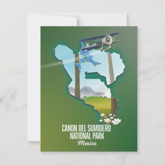 Cañón del Sumidero, Mexico kaart (Voorkant)