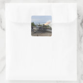 Canon Firing Vierkante Sticker (Tas)