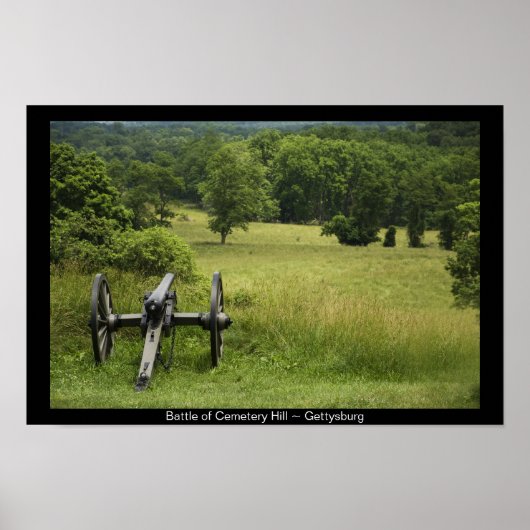 Canon in Cemetery Hill Gettysburg Pennsylvania Poster (Voorkant)
