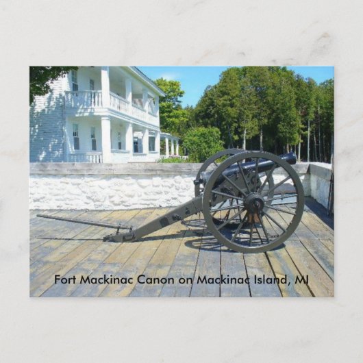 Canon in Fort Mackinac Briefkaart (Voorkant)