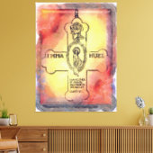 Canon Legends Rozenkruisers Embleem Canvas Afdruk (Insitu (Woonkamer))