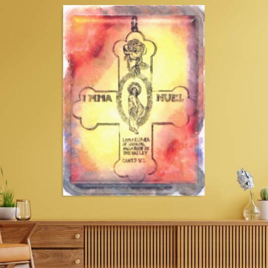 Canon Legends Rozenkruisers Embleem Canvas Afdruk (Insitu (Woonkamer))