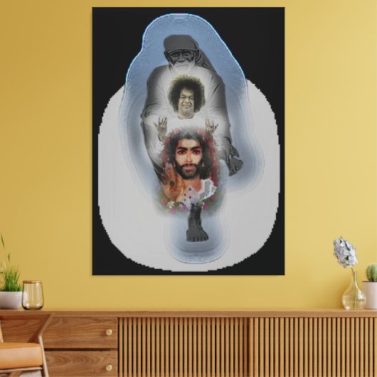 Canon Legends Sai Baba Canvas Afdruk (Insitu (Woonkamer))