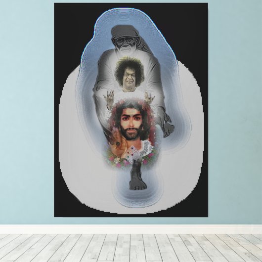 Canon Legends Sai Baba Canvas Afdruk (Insitu (Houten vloer))