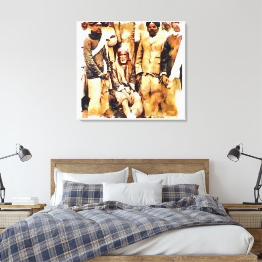 Canon Legends Sai Baba Waterverf - Canvas Afdruk (Insitu (Slaapkamer))