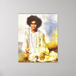 Canon Legends Sathya Sai Baba Benson White - Canvas Afdruk