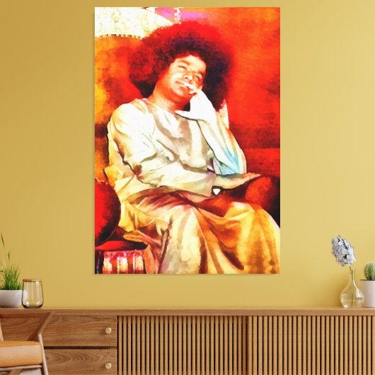 Canon Legends Sathya Sai Baba - Canvas Afdruk (Insitu (Woonkamer))