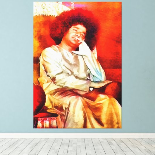 Canon Legends Sathya Sai Baba - Canvas Afdruk (Insitu (Houten vloer))