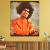 Canon Legends Sathya Sai Baba - Canvas Afdruk (Insitu (Woonkamer))