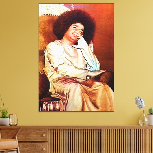 Canon Legends Sathya Sai Baba - Canvas Afdruk (Insitu (Woonkamer))