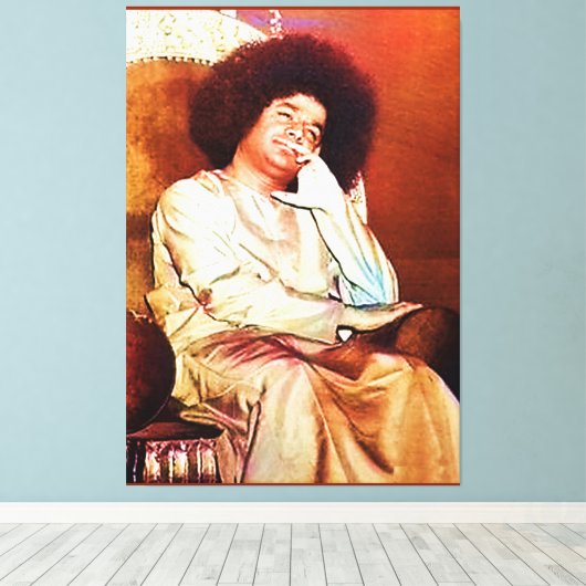 Canon Legends Sathya Sai Baba - Canvas Afdruk (Insitu (Houten vloer))