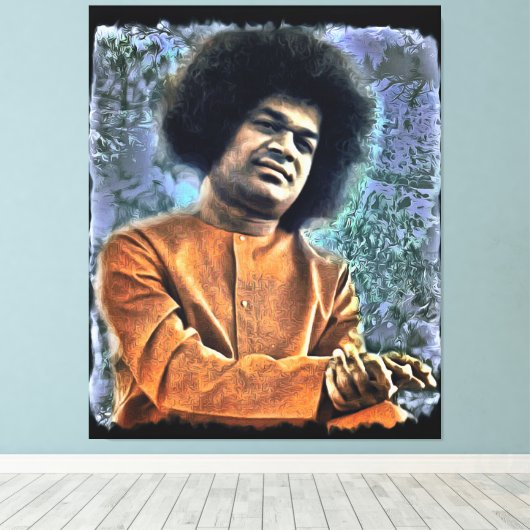 Canon Legends Sathya Sai Baba - Canvas Afdruk (Insitu (Houten vloer))