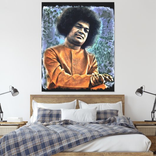 Canon Legends Sathya Sai Baba - Canvas Afdruk (Insitu (Slaapkamer))