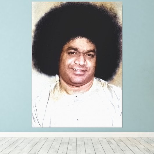 Canon Legends Sathya Sai Baba - Canvas Afdruk (Insitu (Houten vloer))