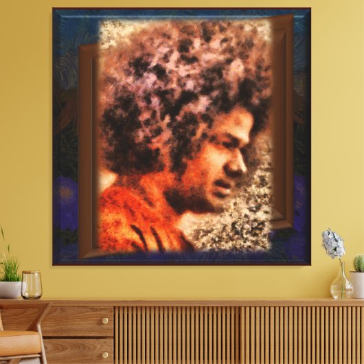 Canon Legends Sathya Sai Baba - Canvas Afdruk (Insitu (Woonkamer))