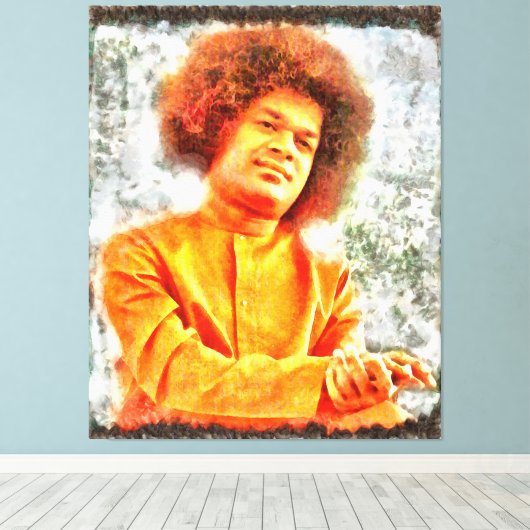 Canon Legends Sathya Sai Baba - Canvas Afdruk (Insitu (Houten vloer))