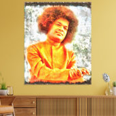 Canon Legends Sathya Sai Baba - Canvas Afdruk (Insitu (Woonkamer))