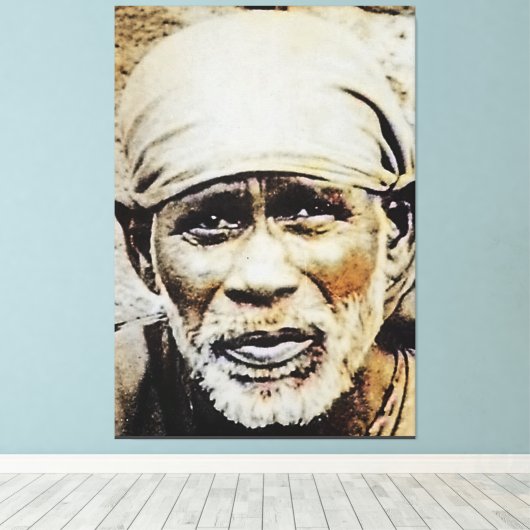 Canon Legends Shirdi Sai Baba - Canvas Afdruk (Insitu (Houten vloer))