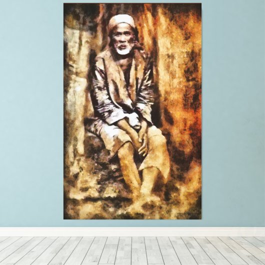 Canon Legends Shirdi Sai Baba - Canvas Afdruk (Insitu (Houten vloer))