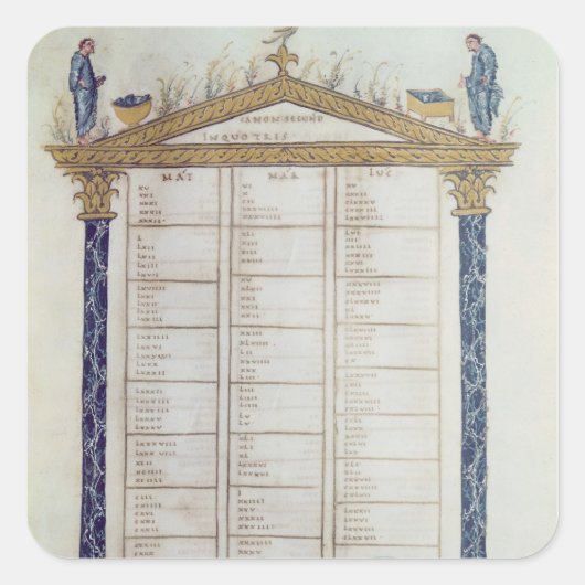 Canon of the Evangelists, uit de Ebbo Vierkante Sticker (Voorkant)