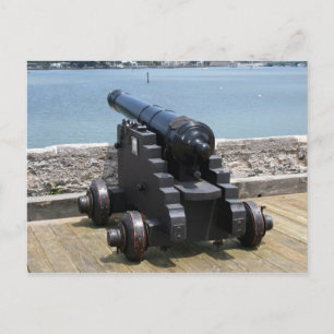 Canon over de muur briefkaart