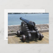 Canon over de muur briefkaart (Voorkant / Achterkant)