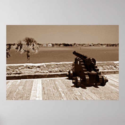 Canon over inlaat sepia 1 poster (Voorkant)