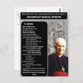 Canonisatie van aartsbisschop Marcel Lefebvre Briefkaart (Voorkant / Achterkant)