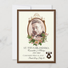 Canoniseringsherdenking Saint Titus Brandsma Notitiekaartje