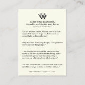 Canoniseringsherdenking Saint Titus Brandsma Plaatskaartje (Achterkant)