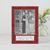 CANONIZATION ARCHBISHOP FULTON SHEEN PRAYER KAART (Staand voorkant)