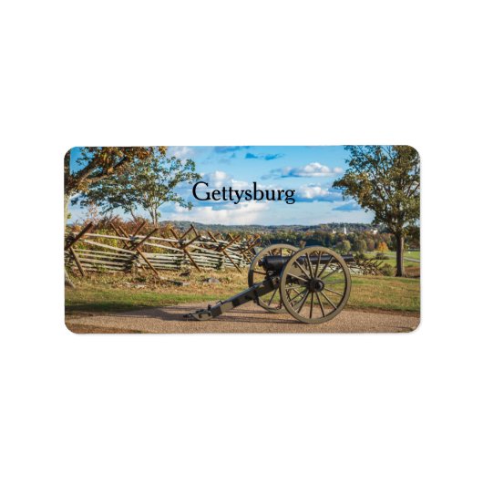 Canons in Gettysburg Etiket (Voorkant)
