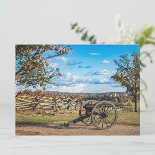 Canons in Gettysburg Kaart (Staand voorkant)