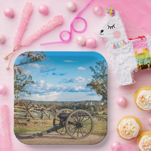 Canons in Gettysburg Papieren Bordje (Feest)