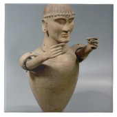 Canopische pot met beweegbare armen (klei) tegeltje (Voorkant)