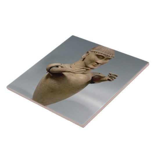 Canopische pot met beweegbare armen (klei) tegeltje (Zijkant)