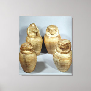 Canopische potten van Hor-ir-aa, saite (broodroost Canvas Afdruk