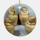 Canopische potten van Hor-ir-aa, saite (broodroost Keramisch Ornament (Achterkant)