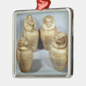 Canopische potten van Hor-ir-aa, saite (broodroost Metalen Ornament (Links)