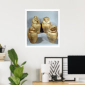 Canopische potten van Hor-ir-aa, saite (broodroost Poster (Thuiskantoor)