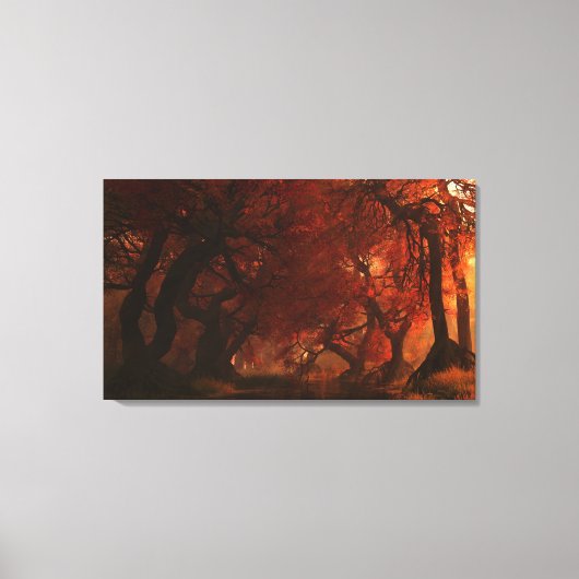 Canopy Creek (herfst) omwikkeld doek Canvas Afdruk (Voorkant)