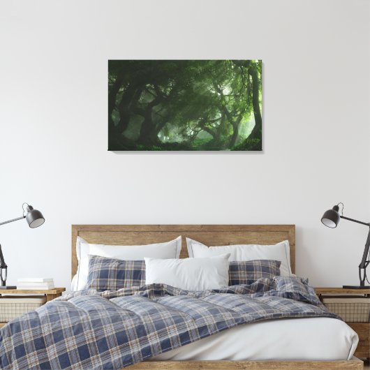 Canopy Creek (zomer) omwikkeld canvas (Insitu (Slaapkamer))