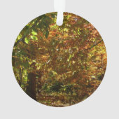 Canopy of Fall Leaves II Yellow Autumn Photography Ornament (achterkant)