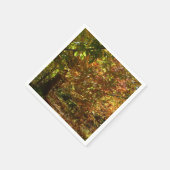 Canopy of Fall Leaves II Yellow Autumn Photography Servetten (Hoek)