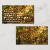 Canopy of Fall Leaves II Yellow Autumn Photography Visitekaartje (Voorkant / Achterkant)