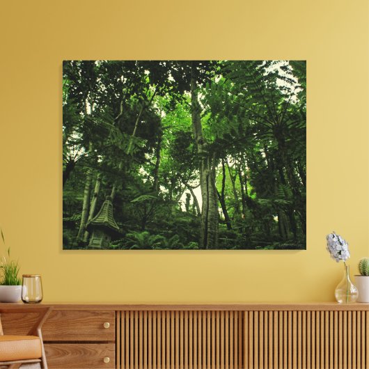 Canopy of Lushness @ Madeira Portugal Wrapped Canv Canvas Afdruk (Insitu (Woonkamer))