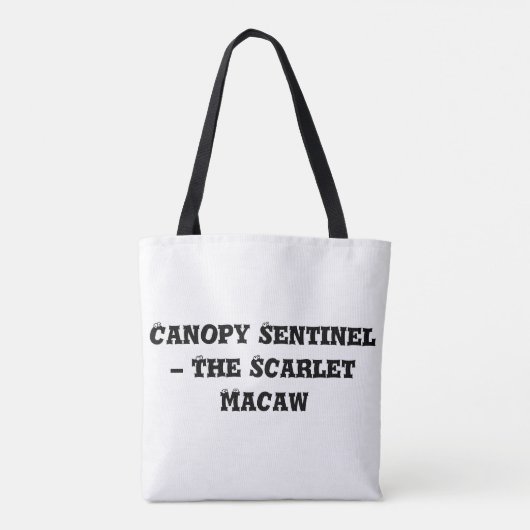 Canopy Sentinel - De scharlaken ara Tote Bag (Achterkant)