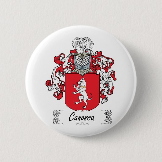 Canossa Family Crest Ronde Button 5,7 Cm (Voorkant)