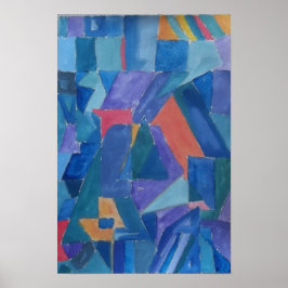 Canossa kubistische huizen op Blue Hills in Quebec Poster